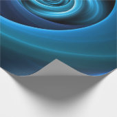 3Dスパイラルブルーモダンカラー抽象芸術フラクタル ラッピングペーパー (角)