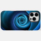 3Dスパイラルブルーモダンカラー抽象芸術フラクタル Case-Mate iPhoneケース (裏面 (横))