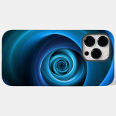 3Dスパイラルブルーモダンカラー抽象芸術フラクタル Case-Mate iPhoneケース (裏面 (横))