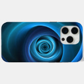 3Dスパイラルブルーモダンカラー抽象芸術フラクタル Case-Mate iPhoneケース (裏面 (横))