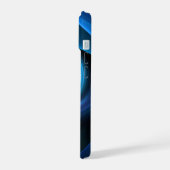3Dスパイラルブルーモダンカラー抽象芸術フラクタル iPhone 15ケース (左側面)