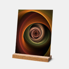 3Dスパイラル抽象芸術暖色モダンフラクタル芸術 アクリルサイン