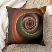 3Dスパイラル抽象芸術暖色モダンフラクタル芸術 クッション (ブランケット)