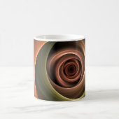 3Dスパイラル抽象芸術暖色モダンフラクタル芸術 コーヒーマグカップ (中央)