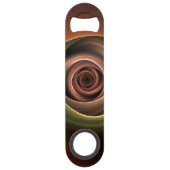 3Dスパイラル抽象芸術暖色モダンフラクタル芸術 スピード栓抜き (裏面)