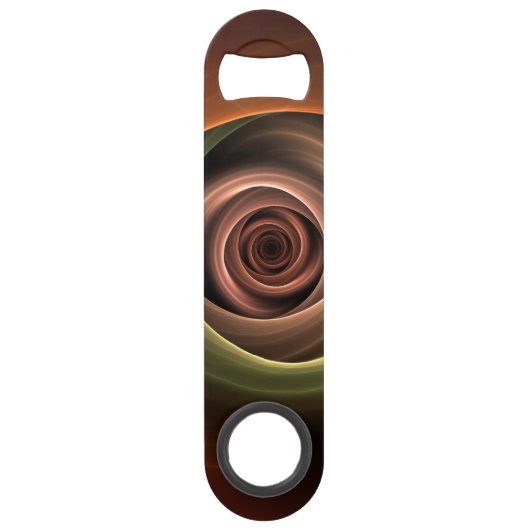 3Dスパイラル抽象芸術暖色モダンフラクタル芸術 スピード栓抜き (正面)