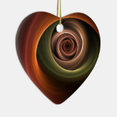 3Dスパイラル抽象芸術暖色モダンフラクタル芸術 セラミックオーナメント (右)