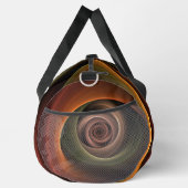 3Dスパイラル抽象芸術暖色モダンフラクタル芸術 ダッフルバッグ (右)