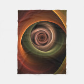 3Dスパイラル抽象芸術暖色モダンフラクタル芸術 フリースブランケット (正面)