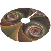 3Dスパイラル抽象芸術暖色モダンフラクタル芸術 ブラッシュドポリエステルツリースカート (アングル)