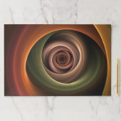 3Dスパイラル抽象芸術暖色モダンフラクタル芸術 ペーパーパッド (インサイチュ)