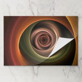 3Dスパイラル抽象芸術暖色モダンフラクタル芸術 ペーパーパッド (折り畳み)