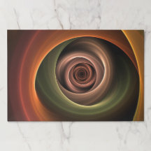 3Dスパイラル抽象芸術暖色モダンフラクタル芸術
