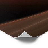 3Dスパイラル抽象芸術暖色モダンフラクタル芸術 ポスター (角)