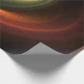 3Dスパイラル抽象芸術暖色モダンフラクタル芸術 ラッピングペーパー (角)