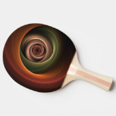 3Dスパイラル抽象芸術暖色モダンフラクタル芸術 卓球ラケット (横)