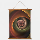 3Dスパイラル抽象芸術暖色モダンフラクタル芸術 吊り下げ型タペストリー (正面)