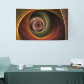 3Dスパイラル抽象芸術暖色モダンフラクタル芸術 横断幕 (トレードショー)