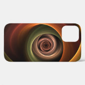 3Dスパイラル抽象芸術暖色モダンフラクタル芸術 Case-Mate iPhoneケース (裏面 (横))