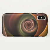 3Dスパイラル抽象芸術暖色モダンフラクタル芸術 Case-Mate iPhoneケース (裏面(横))