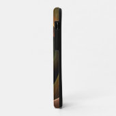 3Dスパイラル抽象芸術暖色モダンフラクタル芸術 Case-Mate iPhoneケース (裏面/左)