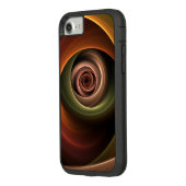 3Dスパイラル抽象芸術暖色モダンフラクタル芸術 Case-Mate iPhoneケース (裏面/左)
