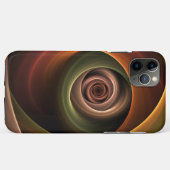 3Dスパイラル抽象芸術暖色モダンフラクタル芸術 Case-Mate iPhoneケース (裏面(横))