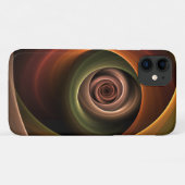 3Dスパイラル抽象芸術暖色モダンフラクタル芸術 Case-Mate iPhoneケース (裏面(横))