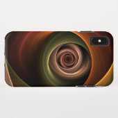3Dスパイラル抽象芸術暖色モダンフラクタル芸術 Case-Mate iPhoneケース (裏面(横))