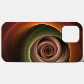 3Dスパイラル抽象芸術暖色モダンフラクタル芸術 Case-Mate iPhoneケース (裏面 (横))