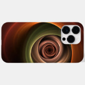 3Dスパイラル抽象芸術暖色モダンフラクタル芸術 Case-Mate iPhoneケース (裏面 (横))