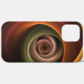3Dスパイラル抽象芸術暖色モダンフラクタル芸術 Case-Mate iPhoneケース (裏面 (横))