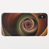 3Dスパイラル抽象芸術暖色モダンフラクタル芸術 Case-Mate iPhoneケース (裏面(横))