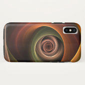 3Dスパイラル抽象芸術暖色モダンフラクタル芸術 Case-Mate iPhoneケース (裏面(横))