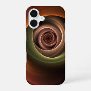 3Dスパイラル抽象芸術暖色モダンフラクタル芸術 iPhone 16ケース