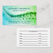 3Dスパイングラフィックカイロプラクティックアポイントメントカード 名刺 (正面/裏面)