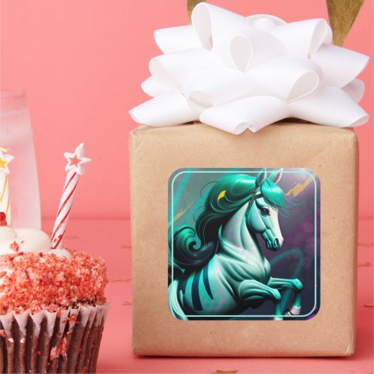 3Dスピリットポニー24 スクエアシール (パーティー)