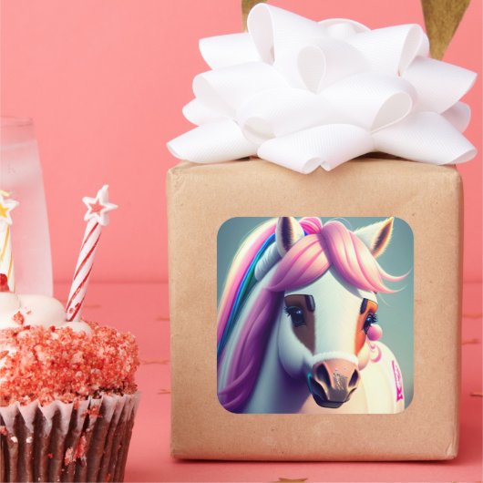 3Dスピリットポニー2 スクエアシール (パーティー)