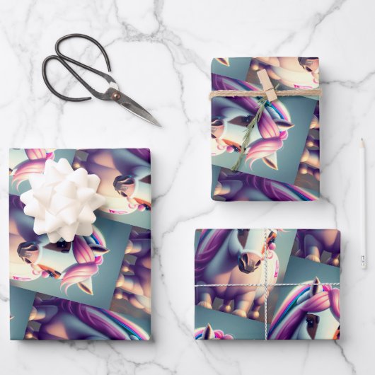 3Dスピリットポニー2 ラッピングペーパーシート (正面)