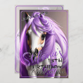 3Dスピリットポニー38誕生日招待状 招待状 (正面/裏面)