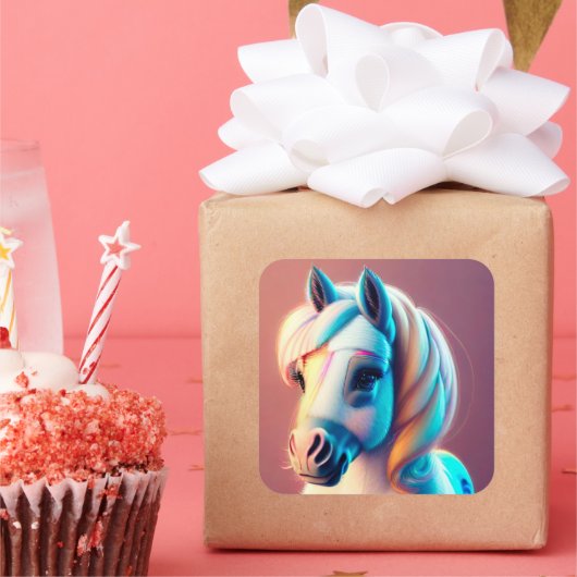 3Dスピリットポニー3 スクエアシール (パーティー)