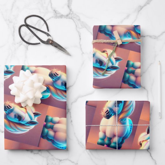 3Dスピリットポニー3 ラッピングペーパーシート (正面)