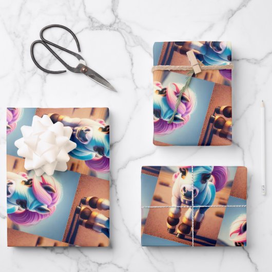 3Dスピリットポニー4 ラッピングペーパーシート (正面)