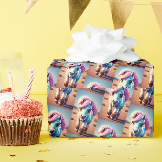 3Dスピリットポニー4 ラッピングペーパー (誕生日パーティー)