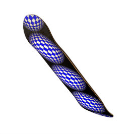 3Dスフィア熱狂するブラックとブルースケートボード スケートボード