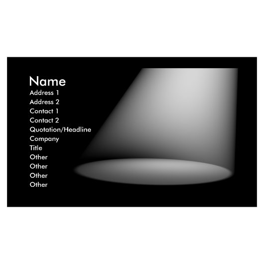 3Dスポットライト（白） 名刺