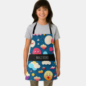3Dスマイル円レインボーパターン エプロン (インサイチュ)