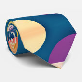 3Dスマイル円レインボーパターン ネクタイ (ロール)