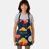 3Dスマイル顔黄パタカラフルーン エプロン (インサイチュ)