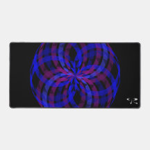 3Dセンター花弁机マウスパッドマット